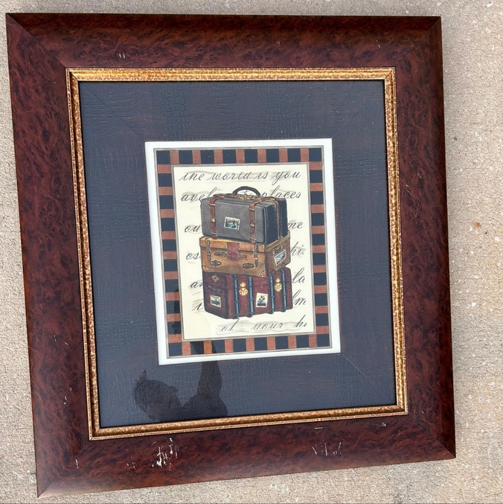Brown Wooden Framed Travel Art Print